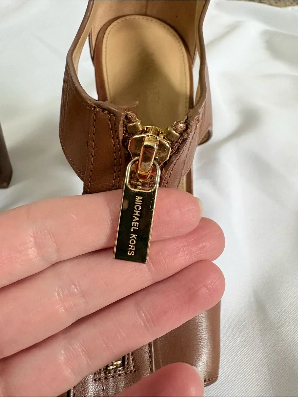 Michael Kors - Zip Front Block Heel Sandals